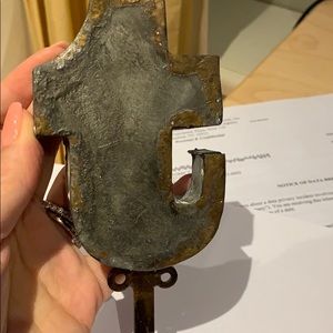 DISTRESSED METALLIC Over Door hanger